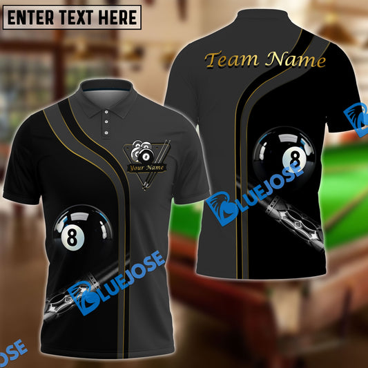 BlueJose Billiards Ball 8 Deep Fantasy Personalized Name, Team Name Unisex Shirt (4 Colors)