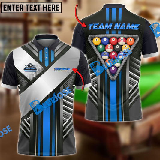BlueJose Billiards Ball 8 Victory Armor Personalized Name, Team Name Unisex Shirt (6 Colors)