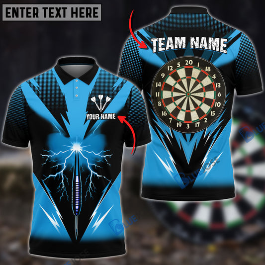 BlueJose Darts Shocking Arrow Personalized Name, Team Name Shirt (4 Colors)