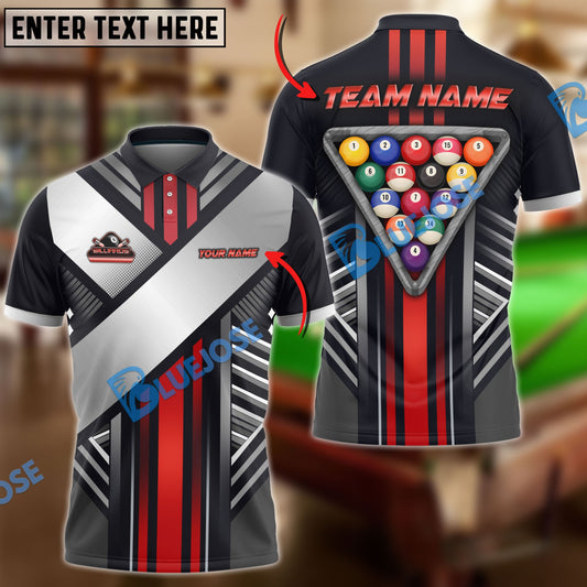BlueJose Billiards Ball 8 Victory Armor Personalized Name, Team Name Unisex Shirt (6 Colors)