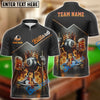 BlueJose Billiards Ball 8 Royal King with Beer & Fire Personalized Name & Team Name Shirt (4 Colors)