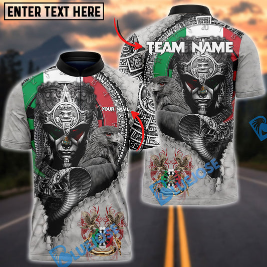 BlueJose Darts Aztec Mexico Personalized Name Shirt