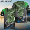 BlueJose Largemouth Bass Reaper Fish Skeleton Custom Name Fishing Shirt