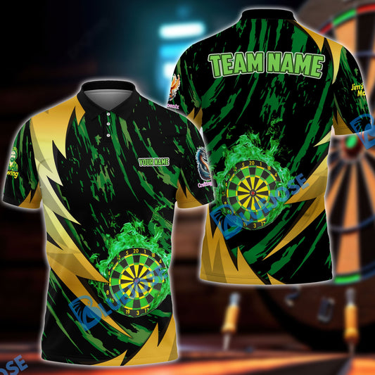 BlueJose Green Custom Darts Shirt For Darren