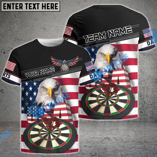 BlueJose Eagle Dart DartBoard Personalized Name, Team Name Shirt