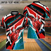 BlueJose Bowling And Pins Strike Color Race 2 Customized Name 3D Shirt ( 4 Colors )