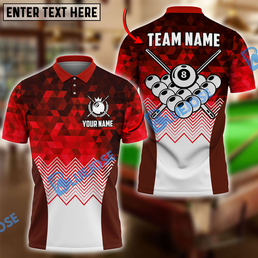 BlueJose Billiards Diamond Pattern Personalized Name, Team Name Unisex Shirt ( 4 Colors )