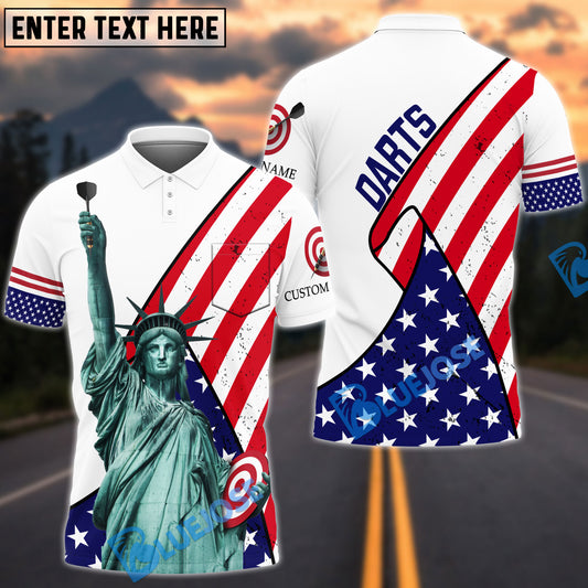 BlueJose Dart USA Flag Personalized Name Shirt