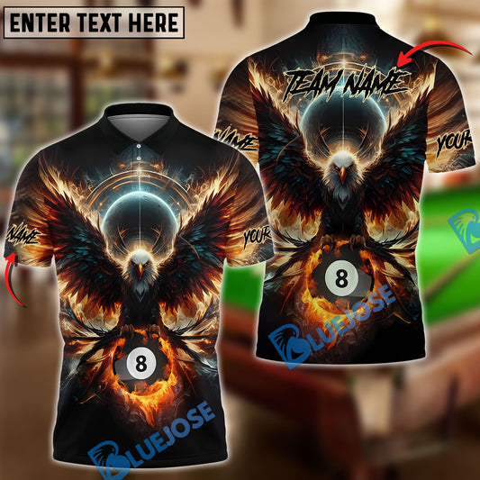 BlueJose Billiards Pool 8 Eagle Era Customized Name, Team Name 3D Shirt