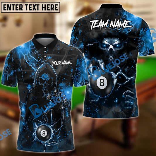 BlueJose Billiards Ball 8 Thunder Sparks Personalized Name, Team Name Unisex Shirt (6 Colors)