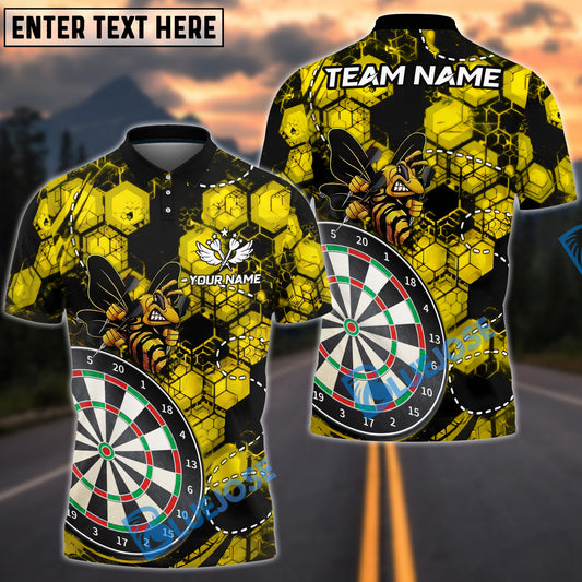BlueJose Darts Bee Vintage Personalized Name, Team Name Shirt (4 Colors)