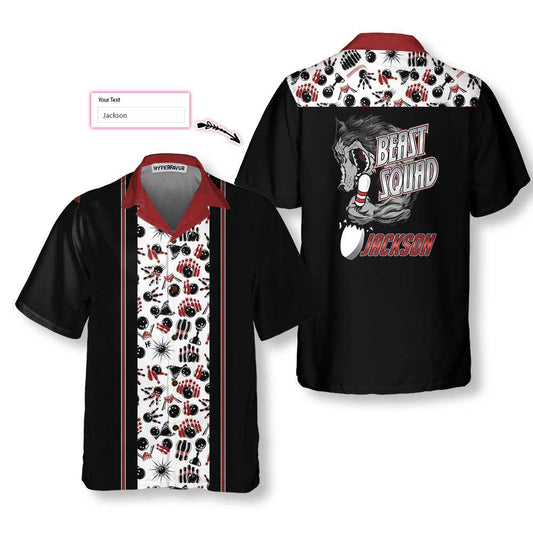 BlueJose Bowling Beast Squad Personalized Name Hawaiian Shirts