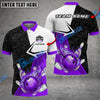 BlueJose Bowling And Pins Fire Blur Multicolor Customized Name 3D Shirt ( 4 Colors )