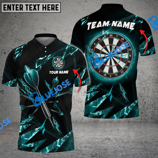 BlueJose Darts Thunder Crack Personalized Name, Team Name Shirt (4 Colors)