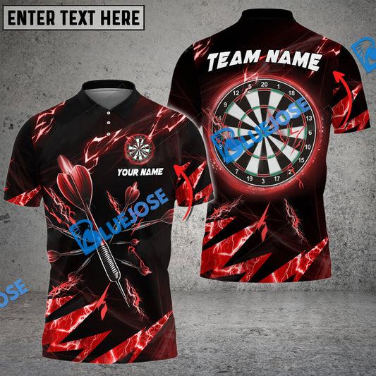BlueJose Darts Thunder Crack Personalized Name, Team Name Shirt (4 Colors)