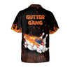 BlueJose Flame Bowling Gutter Gang Personalized Name Hawaiian Shirt