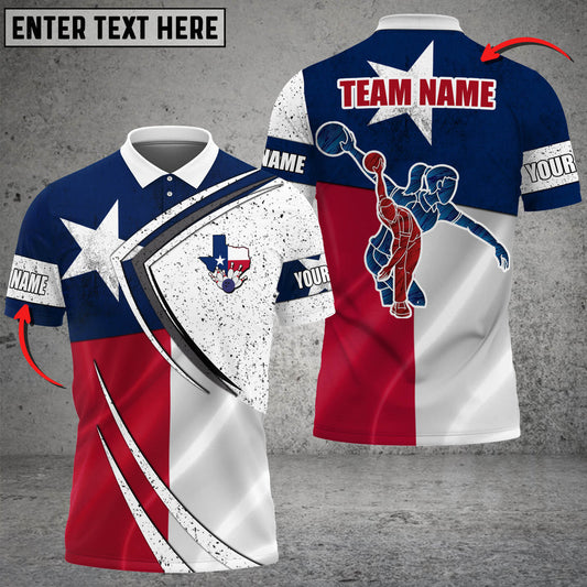 BlueJose Bowling Texas Style Customized Name, Team Name 3D Shirt