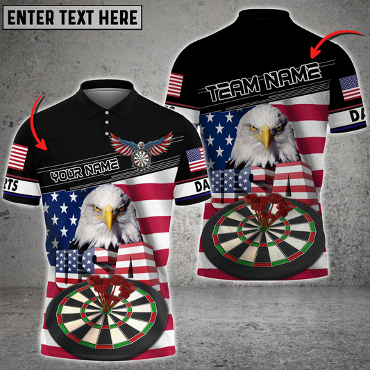 BlueJose Eagle Dart DartBoard Personalized Name, Team Name Shirt
