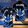 BlueJose Bowling and Pins Colorful Thunder Power Personalized Name Team Name 3D Shirt (5 Colors), Personalized Shirts For Bowling Players