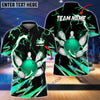 BlueJose Bowling and Pins Colorful Thunder Power Personalized Name Team Name 3D Shirt (5 Colors), Personalized Shirts For Bowling Players
