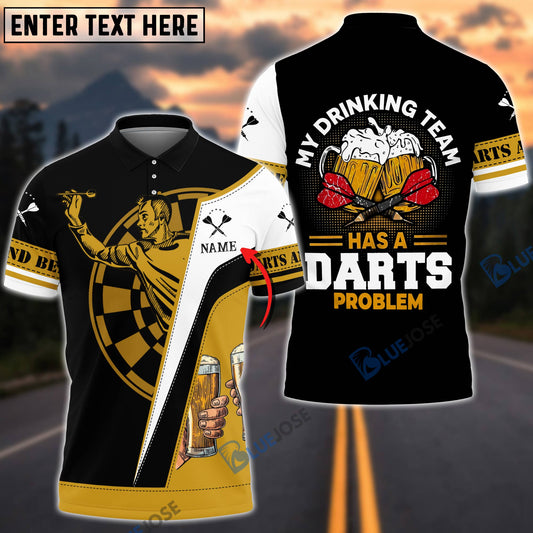 BlueJose Drinkers Play Darts Personalized Name, Team Name Shirt