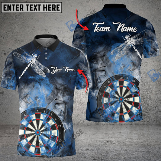 BlueJose Darts Smoke Dragonfly Personalized Name, Team Name Shirt (4 Colors)