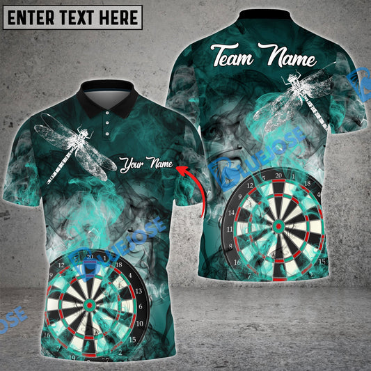 BlueJose Darts Smoke Dragonfly Personalized Name, Team Name Shirt (4 Colors)