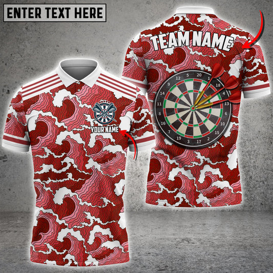 BlueJose Darts Tsunami Personalized Name, Team Name Shirt (4 Colors)