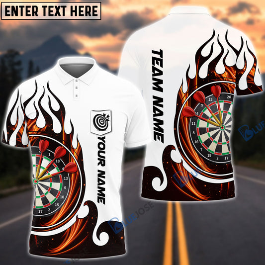 BlueJose Fire Blaster Darts Personalized Name, Team Name Pocket Polo