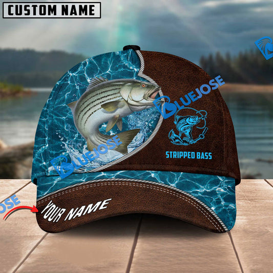 BlueJose Personalized Epic Shudore Fashion Fishing 3D Cap ( Large Mouth Bass, Walleye, Striped Bass, Trout Fish, Catfish, Crappie, Salmon, Pike )