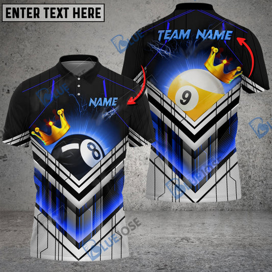 BlueJose Billiards Ball 8 And 9 CyberPunk Personalized Name, Team Name Unisex Shirt (6 Colors)