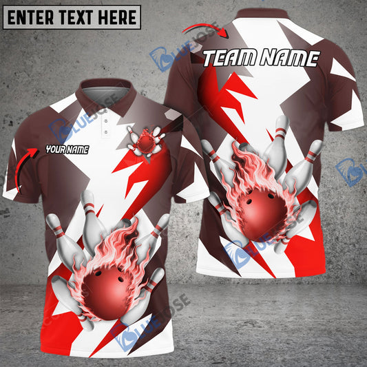 BlueJose Bowling And Pins Absolute Strength Customized Name 3D Shirt (5 Colors)
