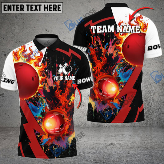 BlueJose Bowling And Pins Crush Them All Customized Name 3D Shirt (6 Colors)