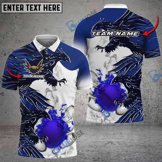BlueJose Bowling And Pins Hell Eagle Customized Name 3D Shirt (6 Colors)