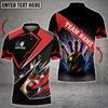 BlueJose Bowling And Pins Premium Multicolor Customized Name 3D Shirt (4 Colors), Personalized Shirts For Bowling Players