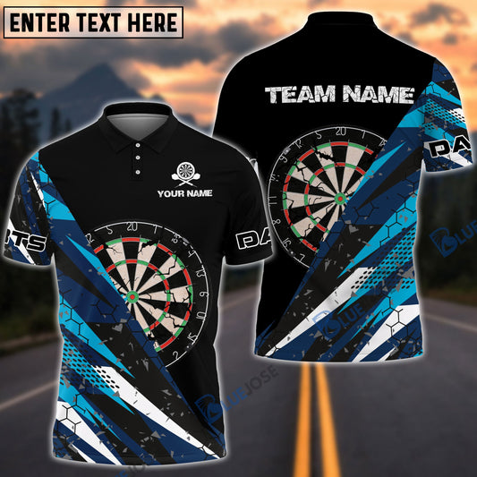 BlueJose Dartboard Cracked Personalized Name, Team Name Shirt