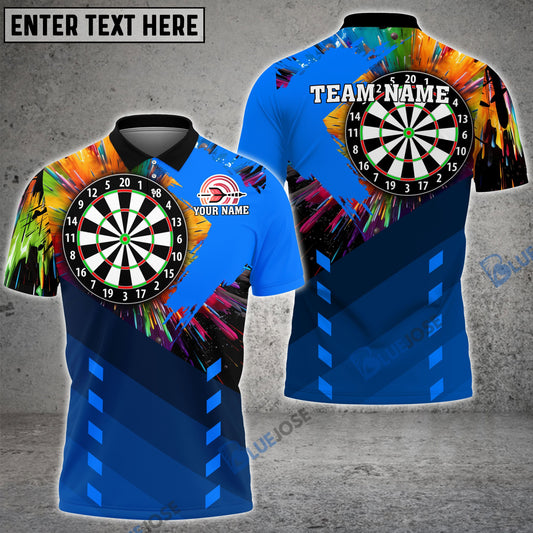 BlueJose Darts Board Colorful Personalized Name, Team Name Shirt (5 Colors)
