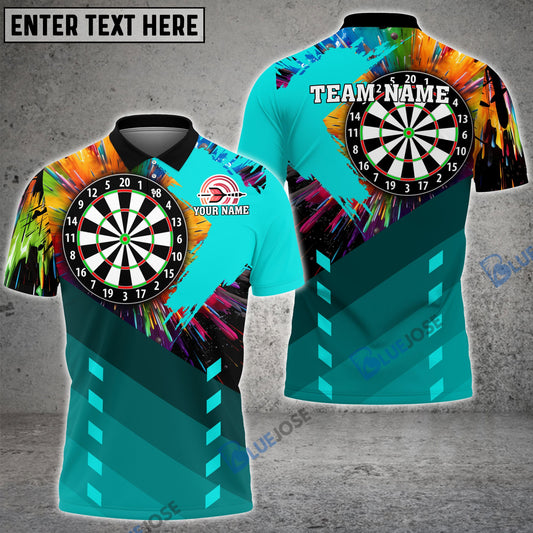 BlueJose Darts Board Colorful Personalized Name, Team Name Shirt (5 Colors)