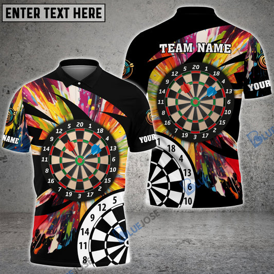 BlueJose Colorful Darts Board Personalized Name, Team Name Shirt