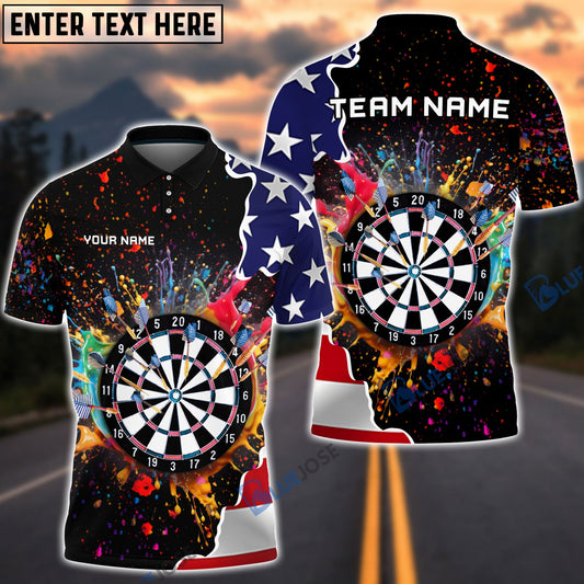 BlueJose Dartboard Colorful Paint Smash Personalized Name, Team Name Shirt