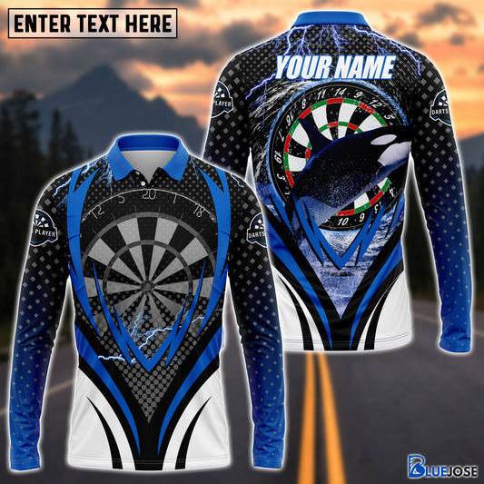 BlueJose Bullseye Dartboard Personalized Name, Team Name Shirt