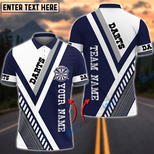 BlueJose Line Textures Darts Personalized Name, Team Name Shirt