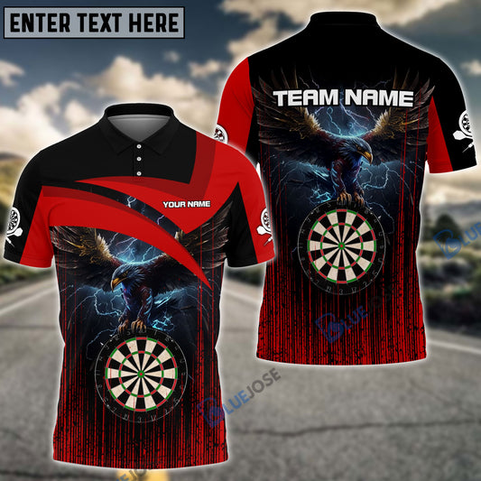BlueJose Dart Board Eagle Personalized Name, Team Name Shirt (4 Colors)