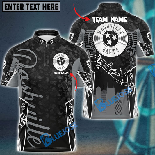 BlueJose Nashville Darts Black Custom Name Shirt