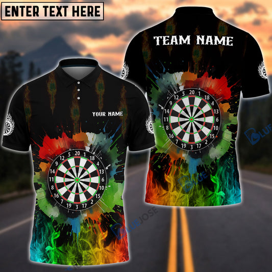 BlueJose Colorful DartBoard Personalized Name, Team Name Shirt