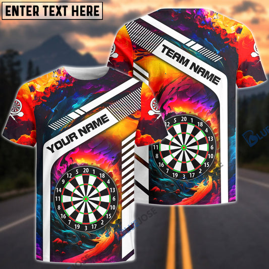 BlueJose Rainbow Dartboard Personalized Name Shirt