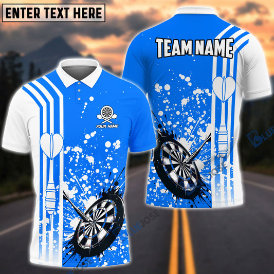 BlueJose Ink Splatter Dart And Dartboard Personalized Name Shirt (4 Colors)