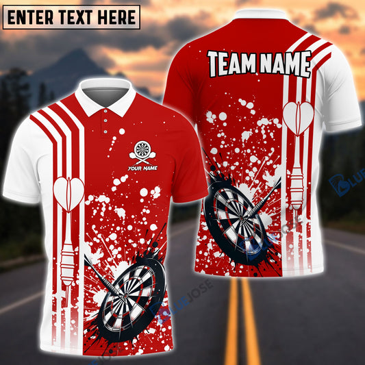 BlueJose Ink Splatter Dart And Dartboard Personalized Name Shirt (4 Colors)