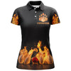 BlueJose Black Flame Bowling Classic Personalized All Over Printed Shirt For Women