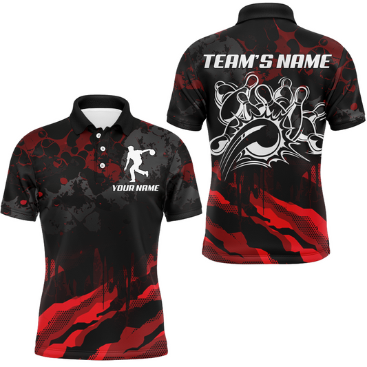 BlueJose Camo Bowling Premium Multicolor Customized Name 3D Shirt (5 Colors)